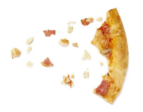 pizza food meal eaten crumbs