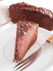 Chocolate Cake Slices at Breakfast.