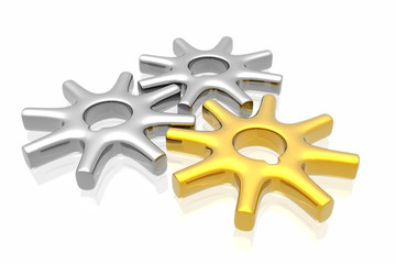 Gear business work, golden pinon