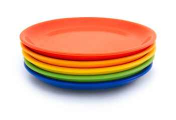 Plates color of the rainbow