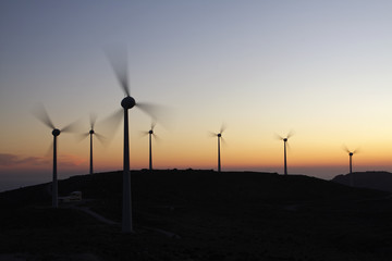 windmill farm, Lesbos, Greece