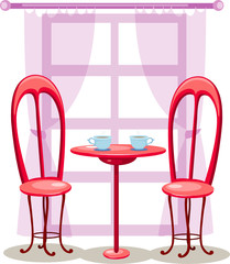 couple chairs with coffee