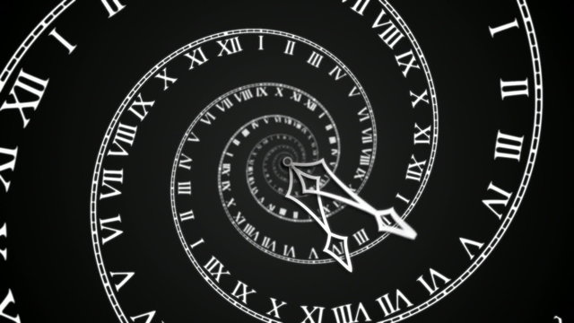 Black Spiral Clock loop (HD)