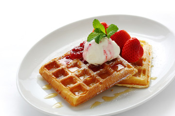 Waffles in the Brussels style