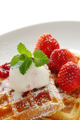 Waffles in the Brussels style