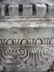 roman stone mrble cornice with egg and dart pattern