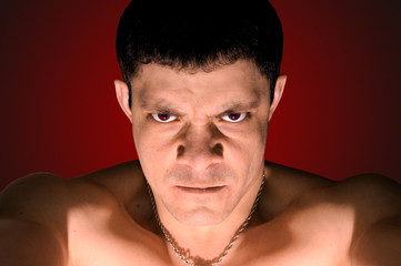 very angry man
