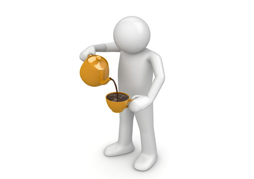 recommend clip art: Man pouring cup