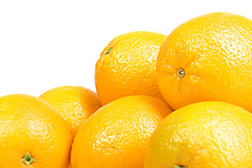 Oranges isolated on white background.