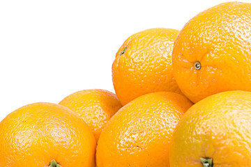 Oranges isolated on white background.