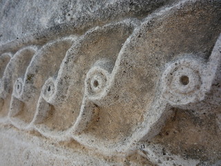 roman stone marble carved infinity rings