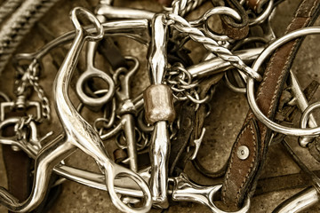 Horse Bits, Tack Leather & Rope (Sepia)