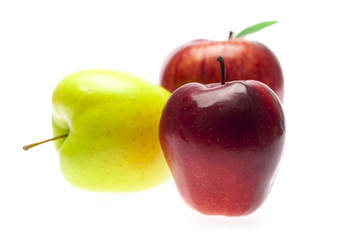 apples isolated on white
