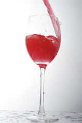 liquid in  wineglass