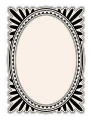 Oval frame