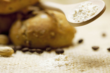Fototapeta premium bread and flour