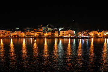 Fototapeta na wymiar Croatian marina at night