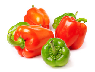 red and green peppers