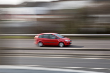 Fototapeta na wymiar moving car