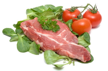 Rohes Schweinesteak