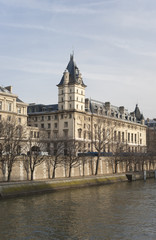 Building on Cite island in Paris