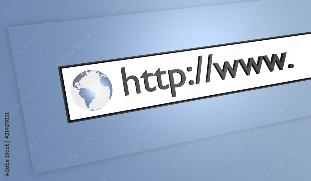 Poster 3d graphic of address bar