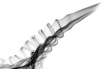 Abstract fume swirl on the white