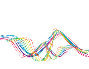 rainbow wave line