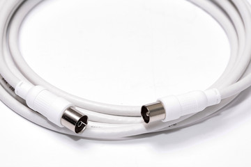 White coaxial cable