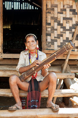 Portrait alter Mann Lawae, Laos