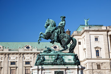 Fototapeta na wymiar Statue of Prince Eugene of Savoy