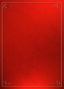 Red abstract background with borders