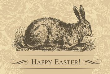 antique easter background (vector)