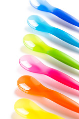 colorful plastic cutlery