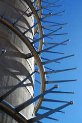 Church tower of the sacred heart day