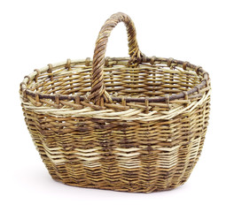 Basket in wattled from willow rods