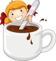 Girl with Hot Chocolate