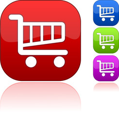 Vector glossy button for web design.