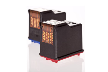 Printer Inkjet cartridges isolated on a white background