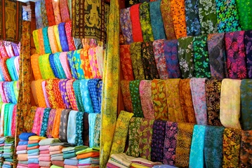 Papier Peint photo Indonésie Cloth shop in Bali