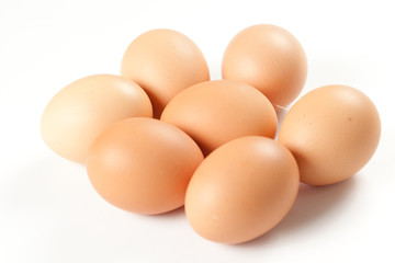 raw brown egg isolated