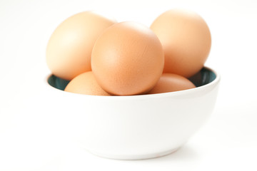 raw brown egg isolated
