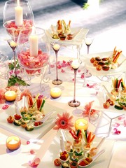 buffet et bougies