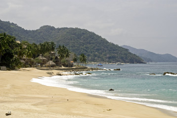 Remote Mexican Pacific Ocean beach