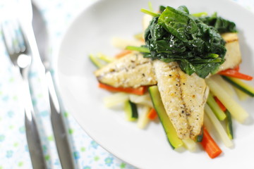 mackerek meal with utensil