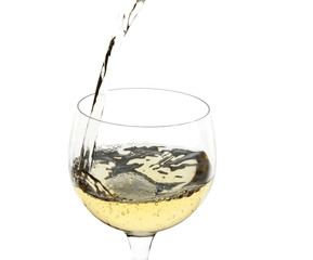 White wine pour