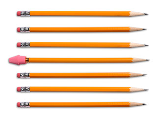 Yellow Pencils With Eraser