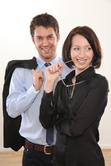 mann und frau dynamisches team