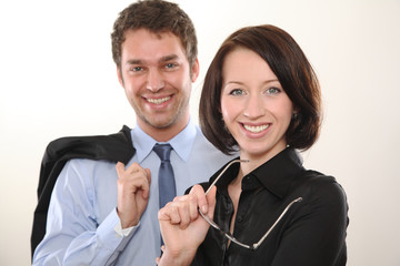 mann und frau dynamisches team