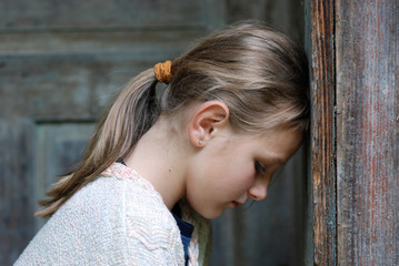 Little sad girl - Powered by Adobe